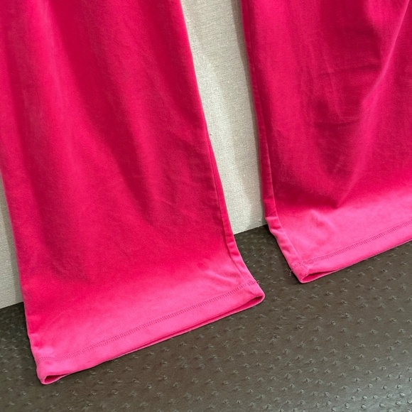Juicy Couture Wide Leg Track Pants Rhinestone Logo Hot Pink - Picture 5 of 8